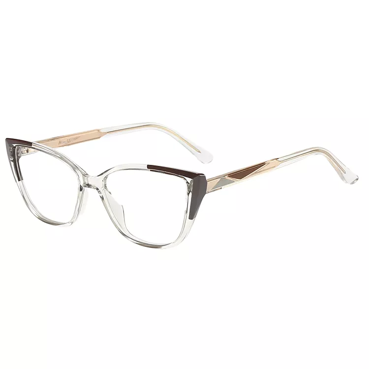 Geometric Pattern Colored Core Wire Temple Frames
