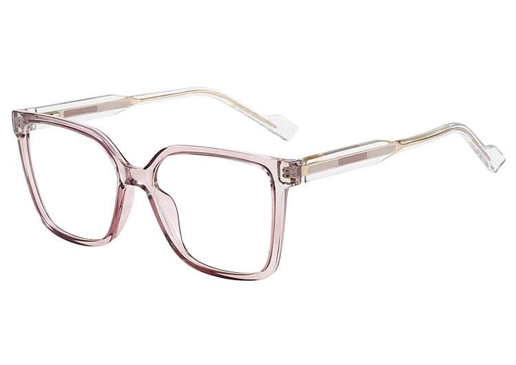 Linear Grid Pattern Colored Core Wire Temple Glasses