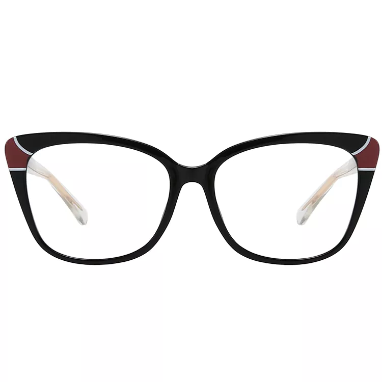 Blade Straight Pattern Colored Core Wire Temple Eyeglasses