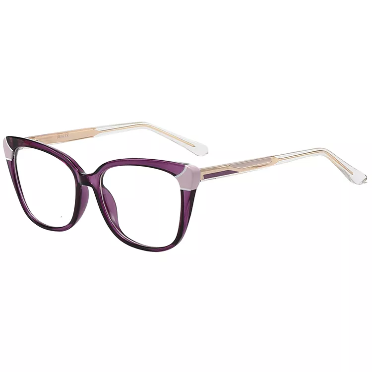 Blade Straight Pattern Colored Core Wire Temple Eyeglasses