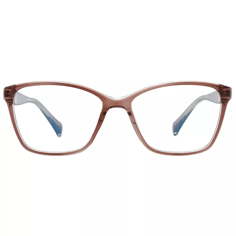 TR90 Cat Eye Wavy Temple Transparent Elegant Glasses