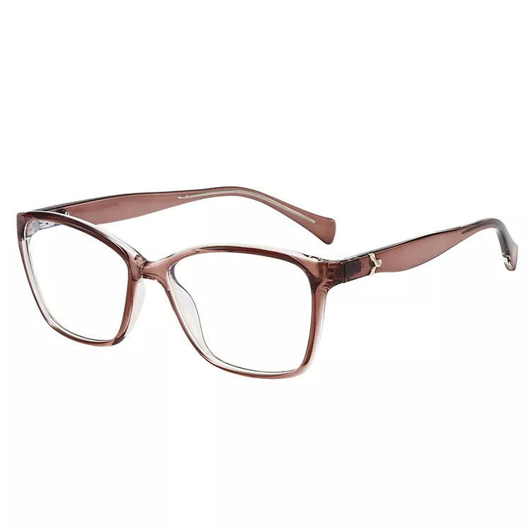 TR90 Cat Eye Wavy Temple Transparent Elegant Glasses