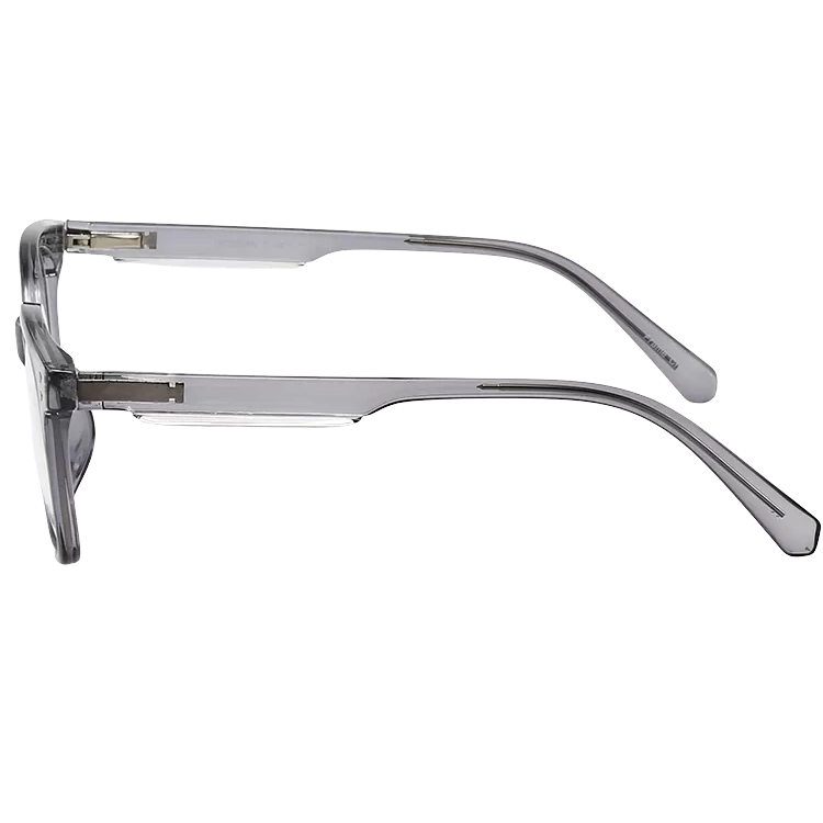 TR90 Transparent Square Striped Rivets Fashion Glasses Frame