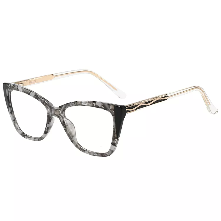 Wave-Patterned Colored Core Wire Temple TR90 Frames
