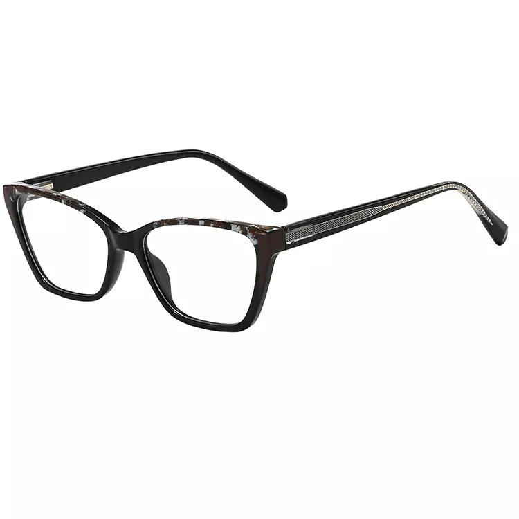 Woven Diamond-Pattern Colored Core Wire Temple Glasses